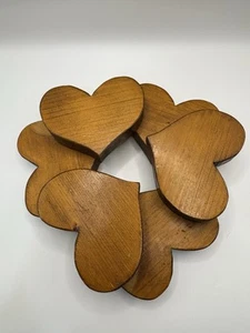 Handmade Wood Circle Of Hearts Wall Decor Farmhouse Cottagecore - Picture 1 of 2