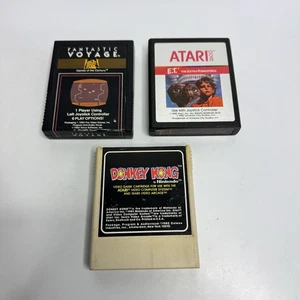 ET The Extra-Terrestrial - Donkey Kong - Fantastic Voyage (Atari 2600, 1982) LOT - Picture 1 of 2