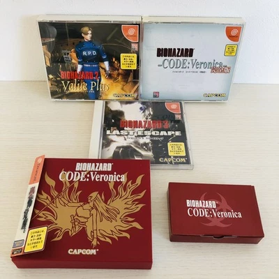 Resident Evil Sega Dreamcast Biohazard Code Veronica set of 4 DC Japan - Image 1 of 4