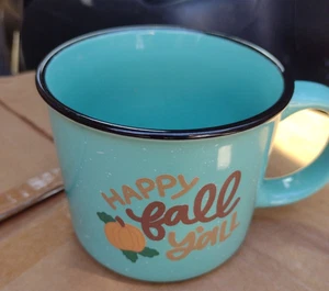 Ceramic Speckled Campfire Mug, 13 oz. “Happy Fall Y’all” - Picture 1 of 2