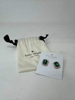 Nuevos aretes Kate Spade Bright Ideas verde esmeralda (unidad #k-86) Foto 1 de 4