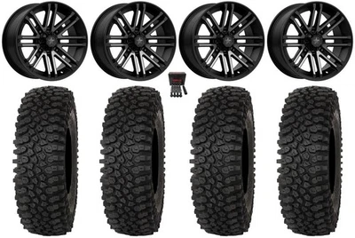 MSA Rogue 15" Wheels Black 32" Roctane ST Tires Honda Pioneer 1000 / Talon — 第 1/4 张图片
