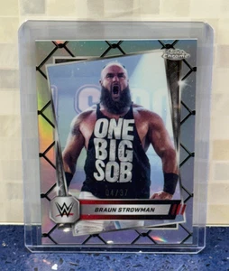 2025 Topps Chrome WWE Braun Strowman #158 Steel Cage Refractor /37 - Picture 1 of 3