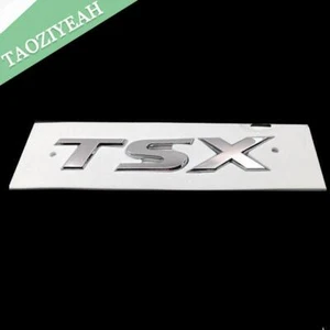 Chrome Rear Trunk TSX Letter Emblem Tailgate Badge Sticker For Acura 2004-2014 - Picture 1 of 2