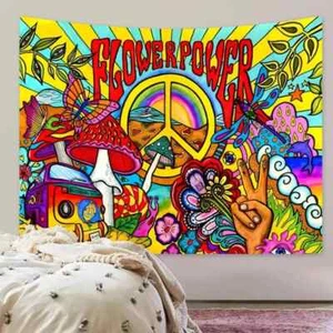 Extra Large Abstract Tapestry Butterfly Wall Hanging Psychedelic Fabric Decor - Picture 1 of 9