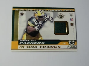 Green Bay Packers double jersey swatch card Bubba Franks & Tyrone Davis - Picture 1 of 2