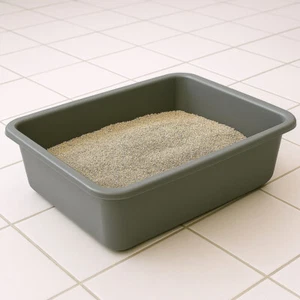 Large 60cm High Wall Cat Litter Tray Toilet Pet Potty Bed Plastic Kitten Pan Box - Picture 1 of 2