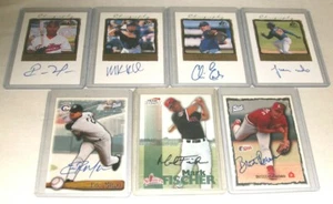 Lote de 7 tarjetas de béisbol autografiadas del equipo Best SP Chirography UD firmadas - Imagen 1 de 2