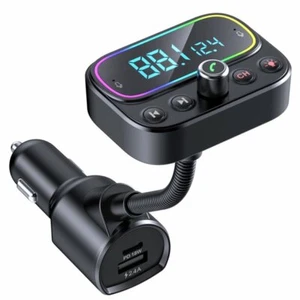 Bluetooth Wireless Car FM Transmitter AUX Stereo Receiver Adapter 2 USB Charger - Picture 1 of 12