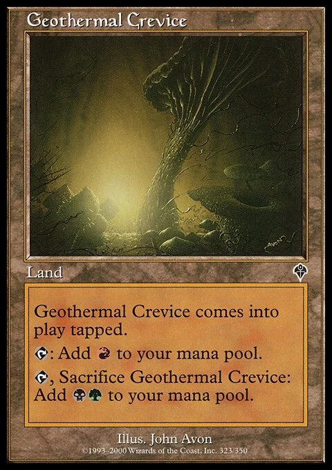 Magic the Gathering MTG Geothermal Crevice (323) Invasion   LP - Image 1 of 1