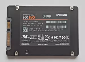 500 GB SATA Samsung V-NAND SSD 860 EVO MZ-76E500 3D-NAND TLC 2.5" Festplatte - Bild 1 von 1