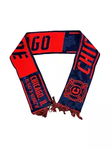Chicago Fire MLS Scarf (One Size) Adult Logo Wordmark Graphic Bar Scarf - New - Picture 1 of 1