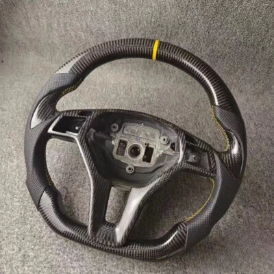 Carbon Fiber Steering Wheel for Mercedes-Benz CLA W212 GLE GLS E350 2015-2018 - Image 1 of 4