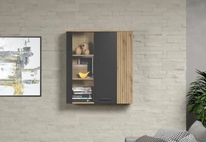 trendteam Vitrinenschrank Hängeschrank Wandschrank - Wohnen Esteban - 90x99x34 - Bild 1 von 9