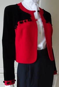 MOSCHINO CHEAP and CHIC CROPPED VINTAGE JACKET FRAN FINE 'THE NANNY' UK 12 - Picture 1 of 23