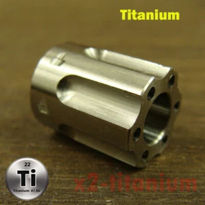 Titanium " Revolver magazine " shaped paracord beads lanyard bead XLB202 - Picture 1 of 6