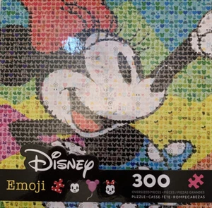 Disney Minnie Mouse Emoji Family Jigsaw Puzzle For Kids 300 Piece Emoticons New - Picture 1 of 4