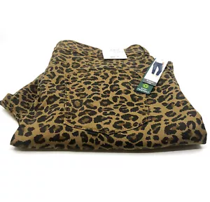 Time And Tru Womens High Rise Straight Leg Ankle Pants Leopard Primt Size 18 NWT - Picture 1 of 10