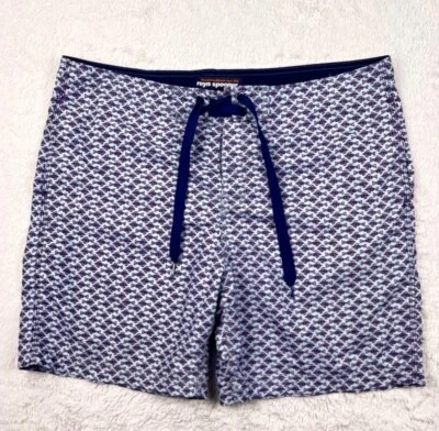 Reyn Spooner Swim Trunks Men’s 38 Shorts Fish All Over Print AOP Drawstring - Image 1 of 4