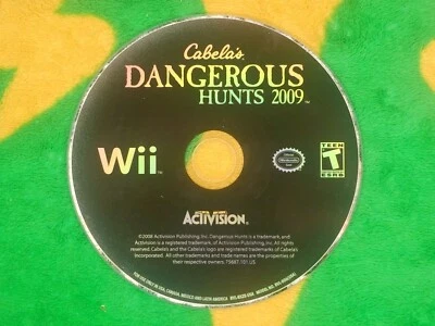 Cabela's Dangerous Hunts 2009 Nintendo Wii Disk Only (Tested and Resurfaced) - Image 1 of 2