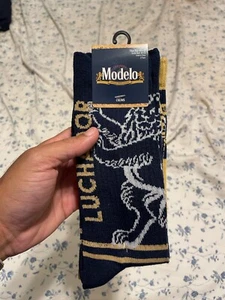 Modelo Socken Herren 6,5-12 Crew 2 Paar klassische Logos offiziell lizenziert Cerveza - Bild 1 von 3