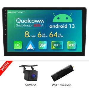 DAB+CAM+10.1 Zoll Android 13 8-Kern 6+64 Autoradio GPS Navi Doppel 2 DIN CarPlay - Bild 1 von 24