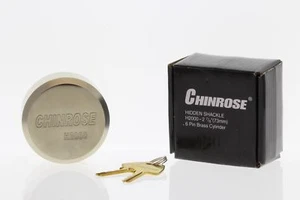 Chinrose Shackless (Hockey Puck) verstecktes Bügelschloss • 6 Pin Messingzylinder - Bild 1 von 3