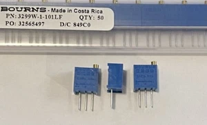 Bourns 3299W-1-101LF Trimmer Resistors BRAND NEW TUBE OF 50 - Picture 1 of 1