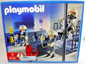 Playmobil Feuerwehr & Polizei 3176 Feuerwache Innenraum von 2001 Neu in OVP-B5 - Bild 1 von 2