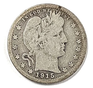 1915-S Barber Quarter - Picture 1 of 2