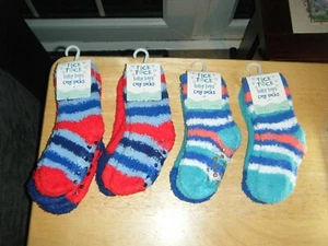 Tick Tock Baby Kuschelsocken Greifsohlen 4 x 2er Pack Socken Gr. 0 bis 2,5 Neu - Bild 1 von 3