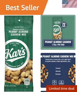 Kar's 72 Bulk Mixed Nuts Snack Packs: Gluten-Free Peanut Almond Cashew, 1.75 oz - Picture 1 of 10