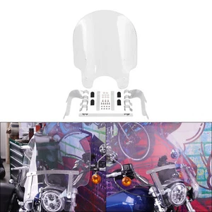 Clear Windscreen Windshield With 39mm Clamps Forks Fit For Harley Sportster Dyna - Picture 1 of 14