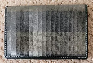 AUTÉNTICO ESTUCHE DE CUERO DOBLE PLEGABLE FENDI PEQUIN DE COLECCIÓN USADO PEQUEÑO - Imagen 1 de 14