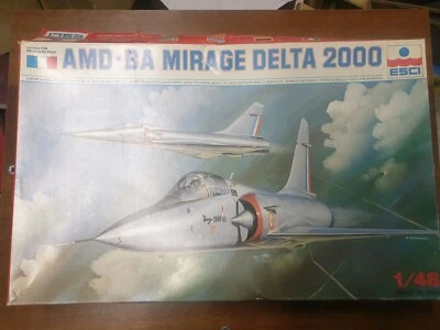 Modellino aereo AMD-BA Mirage Delta 2000 ESCI 4035 vintage box 1/48  - Immagine 1 di 4