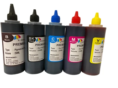 Kit de tinta de recarga para Epson 410 410XL Expression XP-630 XP-830 5x250ml Foto 1 de 4