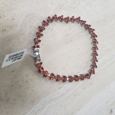 Red Austrian Crystal Tennis Bracelet/Anklet, 18.5cm /7.25 inches - Image 1 of 4