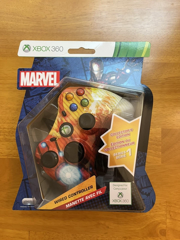 Official Marvel Iron Man Xbox 360 Wired Controller PDP (Factory Sealed) - Image 1 of 4