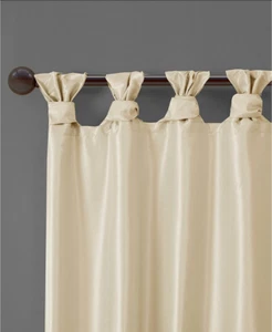 Madison Park Emilia 50" X 108" Faux Silk Twisted Tab Window Pane - Picture 1 of 1