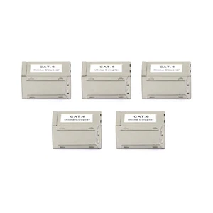 5 pièces RJ45 Cat6 PoE coupleur femelle vers femelle rallonge câble Ethernet blindé P&P - Photo 1/11