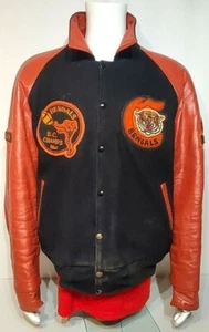 Vintage High School football leather player Jacket Bengals 1986 Champs BC,Canada - Picture 1 of 10