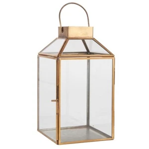 Brass Glass Lantern Norr Witch Inclined Glass Top by Ib Laursen 30.5 cm - Picture 1 of 4