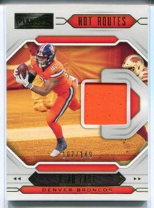 2021 PANINI PLAYBOOK FOOTBALL NOAH FANT HOT ROUTES JERSEY /149