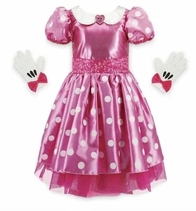 New Disney Store Girls Minnie Mouse Pink Polka Dot Costume Dress 3, 4, - Picture 1 of 3