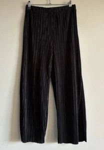 Bardot Ladies Pants Sz 6 Black Pleated Elastic Waist Straight Leg Light Comfort - Picture 1 of 9