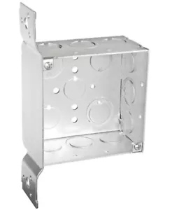 Steel City 52151CV1/2&3/4, Steel, Electrical Square Outlet Box, 1 pc - Picture 1 of 1