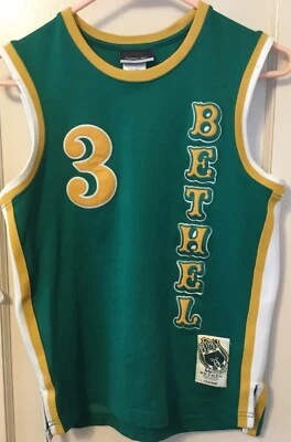 Camiseta deportiva Reebok ALLEN IVERSON #3 Bethel Bruins High School juvenil talla pequeña verde Foto 1 de 4