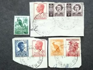 1952 Territory Of Papua & New Guinea With Australia - 8v Used - Picture 1 of 3