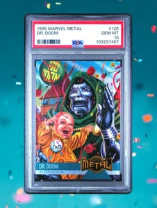 Dr. Doom 1995 Marvel Metal ##126 Alternate M PSA 10 GEM MINT Doctor Low Pop 54 - Picture 1 of 4