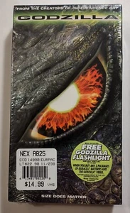 Godzilla Size Does Matter 1998 VHS Video Tap FACTORY SEALED Watermarks Stickers - Foto 1 di 8